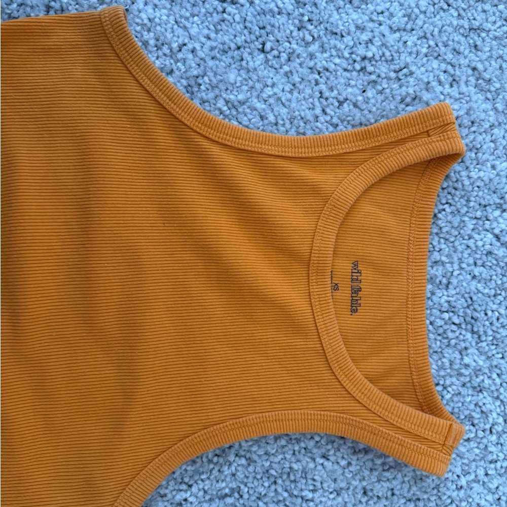 Wild Fable Peach Ribbed Tank